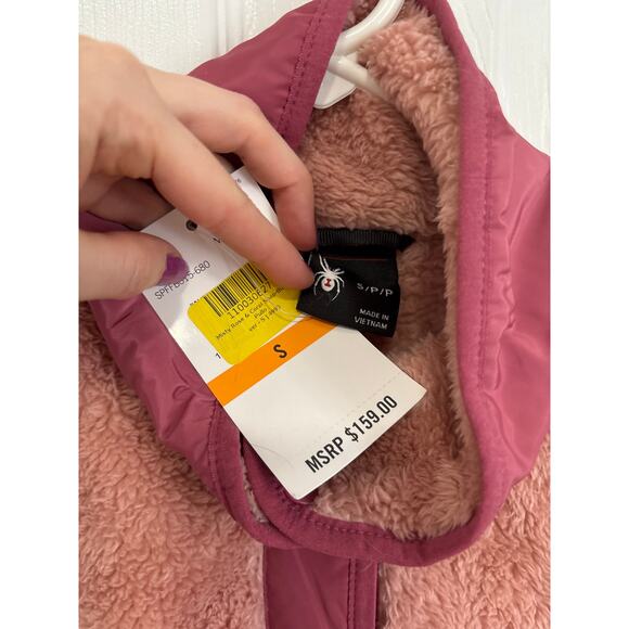 Spyder NWT Pink Cozy Soft Fleece Half Snap Pullover Size Small - Picture 6 of 8